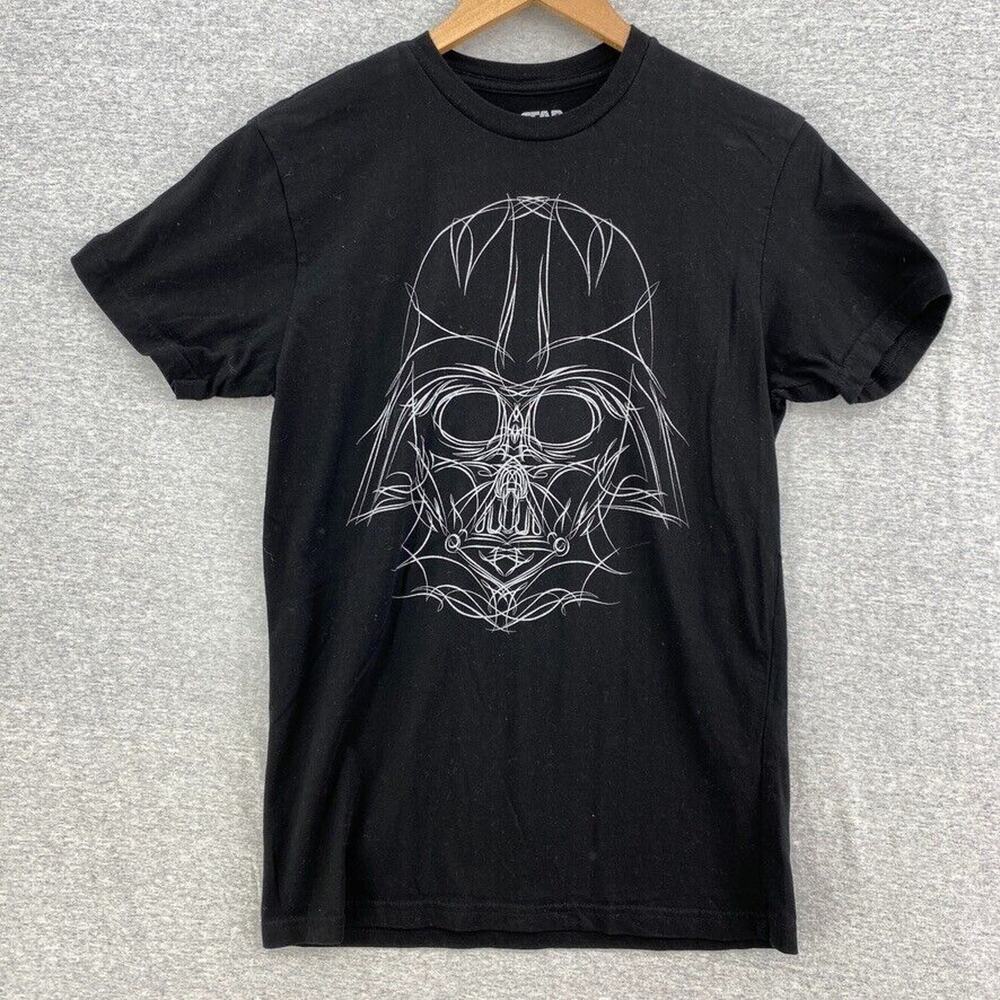 Star Wars Tshirt Mens Medium Black Darth Vadar Skull Tee Short Sleeve